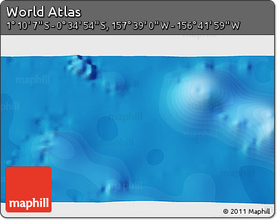 Political 3D Map of the Area around 0° 52' 31" S, 157° 10' 30" W