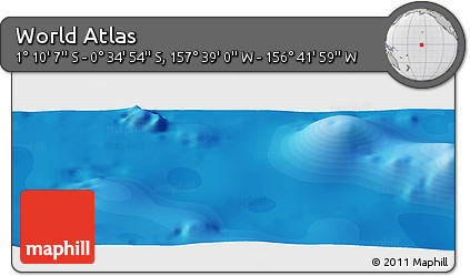 Political Panoramic Map of the Area around 0° 52' 31" S, 157° 10' 30" W