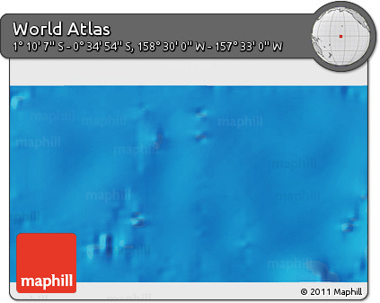 Physical 3D Map of the Area around 0° 52' 31" S, 158° 1' 30" W