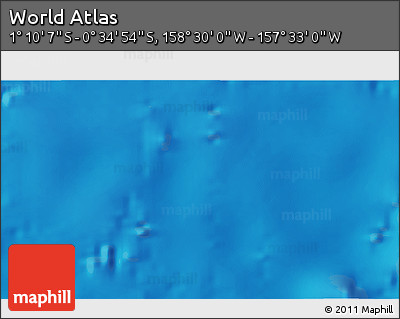 Physical 3D Map of the Area around 0° 52' 31" S, 158° 1' 30" W