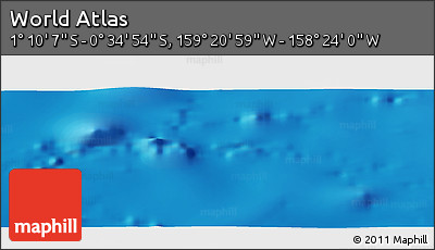 Physical Panoramic Map of the Area around 0° 52' 31" S, 158° 52' 30" W