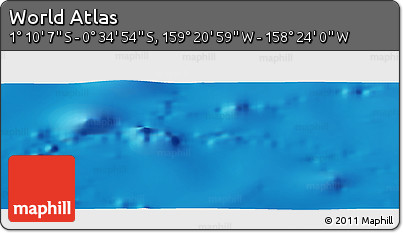 Physical Panoramic Map of the Area around 0° 52' 31" S, 158° 52' 30" W