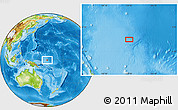 Physical Location Map of the area around 0° 52' 31" S, 159° 52' 30" E