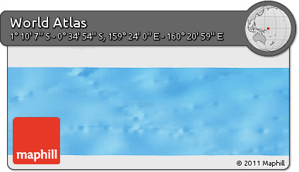 Shaded Relief Panoramic Map of the Area around 0° 52' 31" S, 159° 52' 30" E
