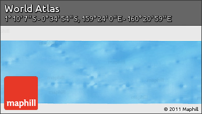 Shaded Relief Panoramic Map of the Area around 0° 52' 31" S, 159° 52' 30" E