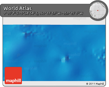Physical 3D Map of the Area around 0° 52' 31" S, 159° 43' 29" W