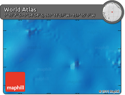 Physical Map of the Area around 0° 52' 31" S, 159° 43' 29" W
