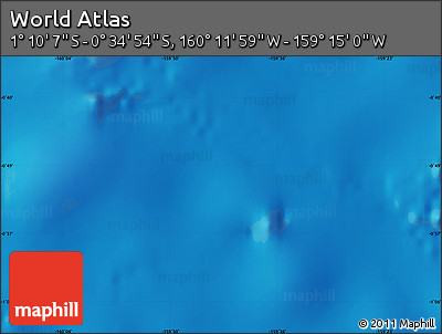 Physical Map of the Area around 0° 52' 31" S, 159° 43' 29" W
