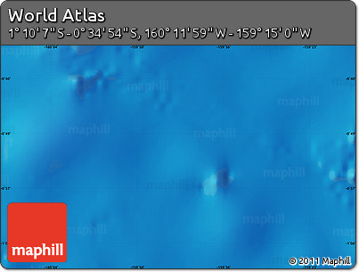 Physical Map of the Area around 0° 52' 31" S, 159° 43' 29" W