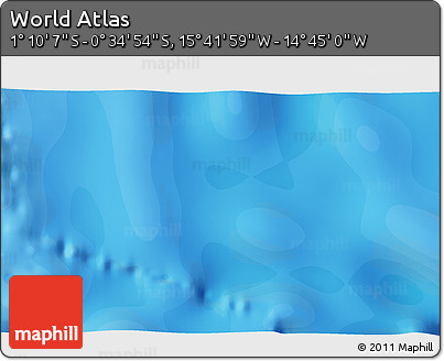 Political 3D Map of the Area around 0° 52' 31" S, 15° 13' 29" W