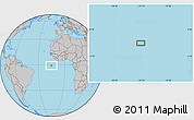 Gray Location Map of the area around 0° 52' 31" S, 15° 13' 29" W