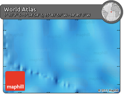 Shaded Relief Map of the Area around 0° 52' 31" S, 15° 13' 29" W