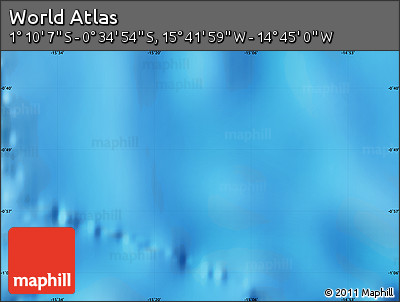 Shaded Relief Map of the Area around 0° 52' 31" S, 15° 13' 29" W