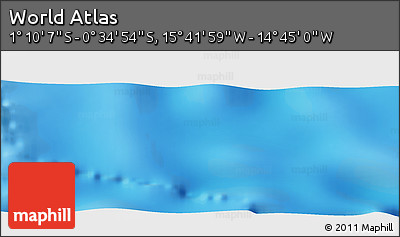 Shaded Relief Panoramic Map of the Area around 0° 52' 31" S, 15° 13' 29" W