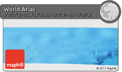Physical Panoramic Map of the Area around 0° 52' 31" S, 160° 43' 29" E