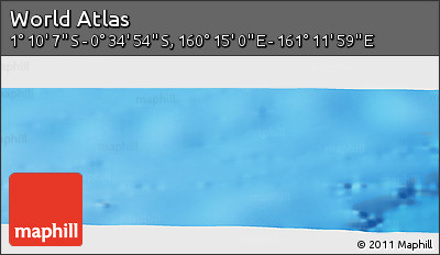 Physical Panoramic Map of the Area around 0° 52' 31" S, 160° 43' 29" E