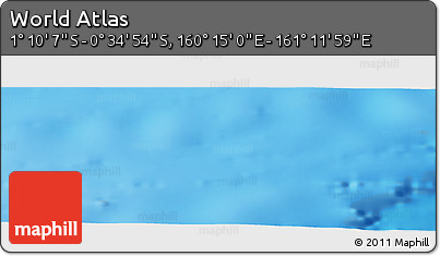 Physical Panoramic Map of the Area around 0° 52' 31" S, 160° 43' 29" E