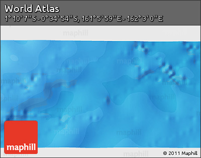 Political 3D Map of the Area around 0° 52' 31" S, 161° 34' 29" E