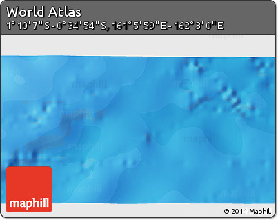 Political 3D Map of the Area around 0° 52' 31" S, 161° 34' 29" E
