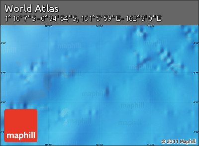Physical Map of the Area around 0° 52' 31" S, 161° 34' 29" E