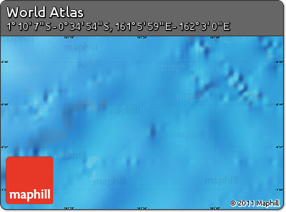 Physical Map of the Area around 0° 52' 31" S, 161° 34' 29" E
