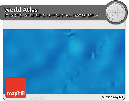 Physical 3D Map of the Area around 0° 52' 31" S, 161° 25' 30" W
