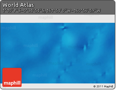 Physical 3D Map of the Area around 0° 52' 31" S, 161° 25' 30" W
