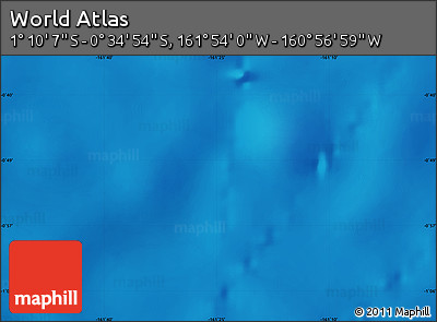 Physical Map of the Area around 0° 52' 31" S, 161° 25' 30" W