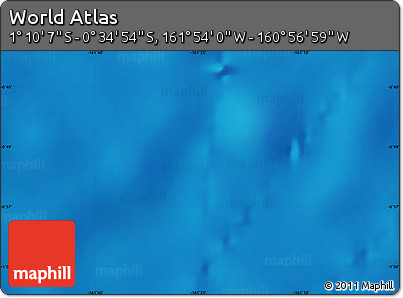 Physical Map of the Area around 0° 52' 31" S, 161° 25' 30" W