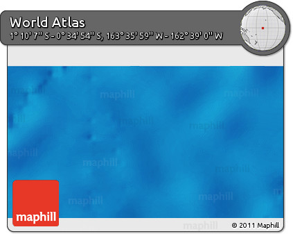 Physical 3D Map of the Area around 0° 52' 31" S, 163° 7' 30" W