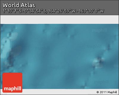 Satellite 3D Map of the Area around 0° 52' 31" S, 163° 58' 29" W