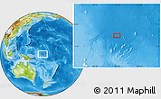 Physical Location Map of the area around 0° 52' 31" S, 164° 7' 30" E
