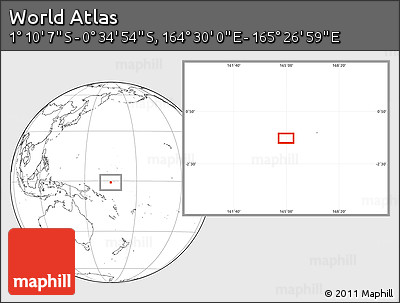 Blank Location Map of the Area around 0° 52' 31" S, 164° 58' 29" E