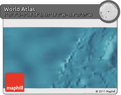 Satellite 3D Map of the Area around 0° 52' 31" S, 164° 49' 29" W
