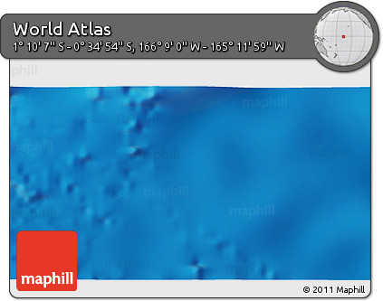 Physical 3D Map of the Area around 0° 52' 31" S, 165° 40' 30" W