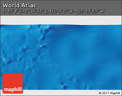 Physical 3D Map of the Area around 0° 52' 31" S, 165° 40' 30" W