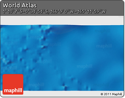 Physical 3D Map of the Area around 0° 52' 31" S, 165° 40' 30" W