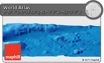 Physical Panoramic Map of the Area around 0° 52' 31" S, 166° 31' 30" W