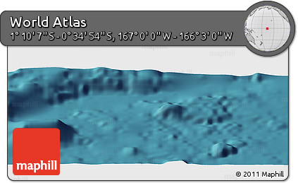 Satellite Panoramic Map of the Area around 0° 52' 31" S, 166° 31' 30" W