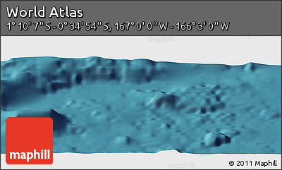 Satellite Panoramic Map of the Area around 0° 52' 31" S, 166° 31' 30" W