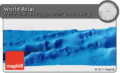 Physical Panoramic Map of the Area around 0° 52' 31" S, 167° 22' 30" W