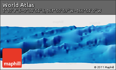 Physical Panoramic Map of the Area around 0° 52' 31" S, 167° 22' 30" W