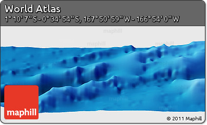 Physical Panoramic Map of the Area around 0° 52' 31" S, 167° 22' 30" W