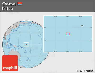 Gray Location Map of Ooma