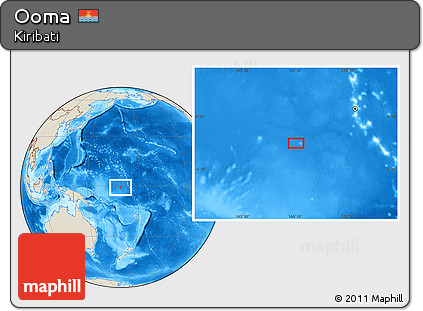 Shaded Relief Location Map of Ooma