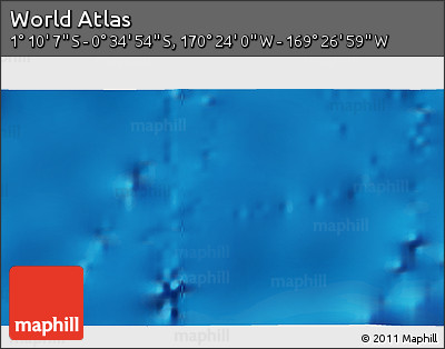 Physical 3D Map of the Area around 0° 52' 31" S, 169° 55' 30" W