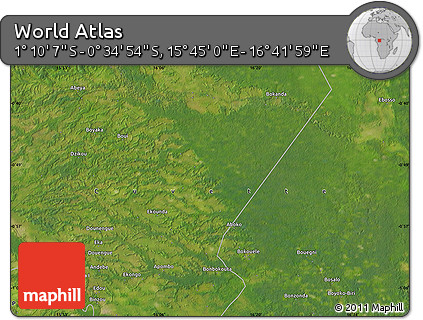 Satellite Map of the Area around 0° 52' 31" S, 16° 13' 30" E
