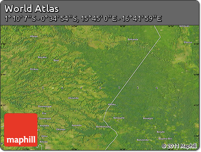 Satellite Map of the Area around 0° 52' 31" S, 16° 13' 30" E