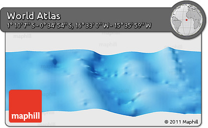 Physical Panoramic Map of the Area around 0° 52' 31" S, 16° 4' 29" W