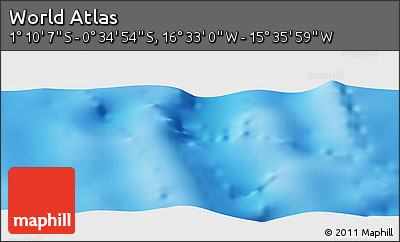 Physical Panoramic Map of the Area around 0° 52' 31" S, 16° 4' 29" W